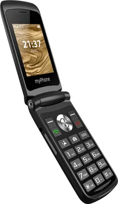 Zdjęcie produktu dla myPhone Waltz telefon z klapką i przyciskiem SOS 3,5 mm gniazdo Bluetooth Czarny