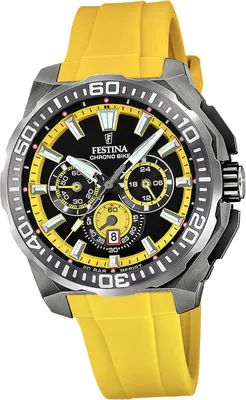 Produktbild von Festina Herrenuhr Chrono Bike Armbanduhr Kautschuk gelb D2UF20725/1