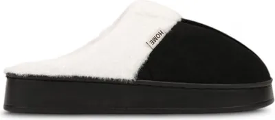 Produktbild von Damen Hausschuhe Slip On Pantoffeln Plüsch Isoliert Slippers Knowi Schwarz Gr.38/39