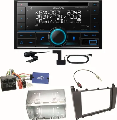 Produktbild von Kenwood DPX-7300DAB Bluetooth Einbauset für Mercedes C-Klasse W203 CLC CL203 S203