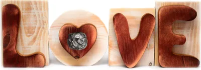 Image de Chat inscription en bois amour Art-Dog
