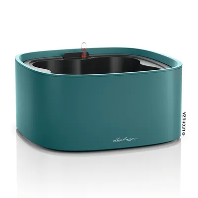 Obrázek produktu pro Sázecí květináč LECHUZA PILA Colour Stick-System Petrol blue | květináč se zavlažováním a vložkou na rostliny | matný povrch | 35 x 35 x 16,6 cm | 15942