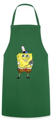 Produktbild von Spreadshirt SpongeBob Schwammkopf Burger Braten Kochschürze, One size, Grün