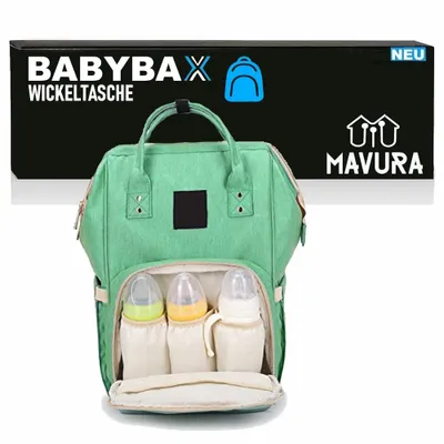 Produktbild von BABYBAX Wickeltasche Babytasche Wickelrucksack Pflegetasche Baby Windelrucksack, Mamatasche Babyrucksack wasserdicht