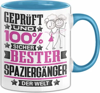 Produktbild von Spaziergänger Geschenk Lustiger Spruch für Spaziergänger Geschenkidee Bester Spaziergänger Der Welt (Blau)