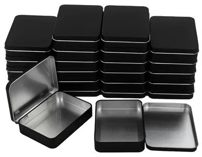 Immagine prodotto di Solidchoice - Set di 24 contenitori rettangolari in metallo per lo stoccaggio