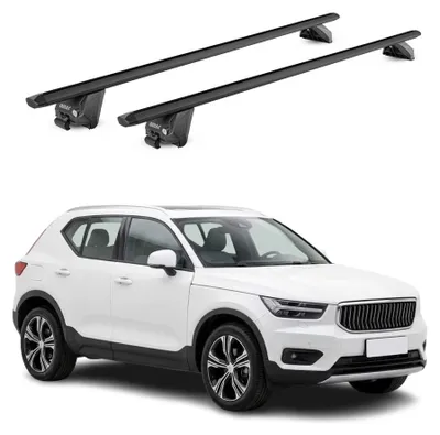Image de Barres de toit transversales pour Volvo XC40 2018-2026 Alu Noir 2 pièces ABE, Image générée par une IA