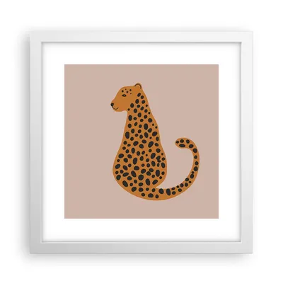 Produktbild von Gerahmtes Poster - Weißer Rahmen - Panther Grafik Leopard - 30x30 cm - Wand Bild - Wanddeko - Wandbilder - Kunstposter - Wandposter - Bilderrahmen - Bilder - Kunstdruck - P2WAC30x30-4893