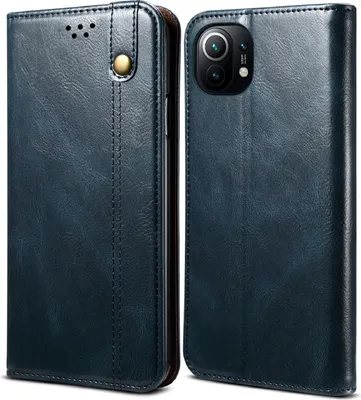 Produktbild von Xiaomi Mi 11 Hülle, LaimTop Leder Flip Brieftasche Schutzhülle für Xiaomi Mi 11 Blau