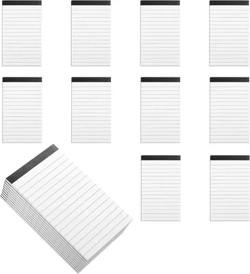 Produktbild von Notizblöcke A7, 10 Stück, 30 Blatt, liniertes Papier, für Einkaufszettel