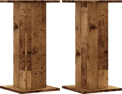 Zdjęcie produktu dla Podstawki pod głośniki, 2 szt., stare drewno, 30x30x60 cm