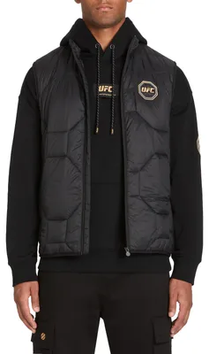 Produktbild von Celio UFC Daunenweste Schwarz Größe S achteckig gesteppt limitiert mit Reißverschluss