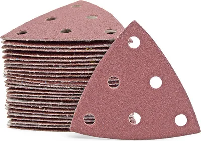 Produktbild von MioTools Fox Klett-Schleifblätter, 93 mm, 6-Loch, f. Deltaschleifer, Normalkorund (50 Stk.) K240