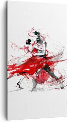 Produktbild von Bild auf Leinwand - Leinwandbild - Tanz Aktion Aktivität - 45x80cm - Wand Bild - Wanddeko - Leinwanddruck - Bilder - Kunstdruck - Wanddekoration - Leinwand bilder - Wandkunst - PA45x80-3052