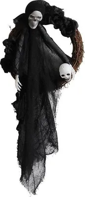 Produktbild von Halloween-Geister-Schädelgirlande, Halloween-Türgirlande, Eingang, Fenster, Innen- und Außendekoration