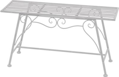 Garden Pleasure zahradní lavička Lorin 950383 bílá kov 83,0 cm