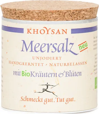 Produktbild von Meersalz mit  Kräutern und Blüten Würzdose 200g von Khoysan