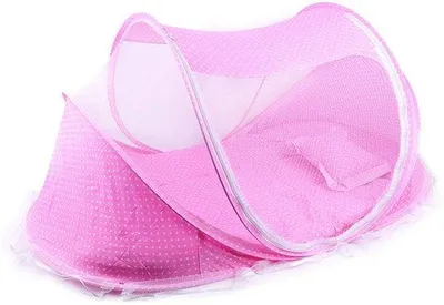 Productafbeelding van Babybed Klamboe Draagbaar - Opvouwbaar - Muggennet - Polyester Gaas - Ruimtebesparend - 110x60x40CM