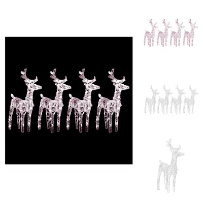 Produktbild von vidaXL LED-Rentiere 4 Stk. Warmweiß 160 LEDs Acryl -  Weihnachtsbeleuchtung