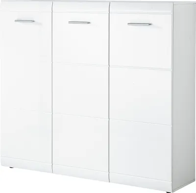 Produktbild von Germania Schuhschrank "GW-ADANA" in Weiß mit Hochglanz-Fronten, 134 x 120 x 36 cm (BxHxT), 3523-84