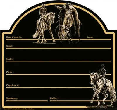 Produktbild von Stalltafel - Boxenschild - Dressurreiter - ©Kollektion Bötzel - 38588