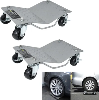 Image de UISEBRT 2 pièces aide à la manœuvre 500 kg par plateforme Changement de pneus Cric de voiture Cric de roue Rouleau de manœuvre
40,5x30x7cm pour voiture voitures camions