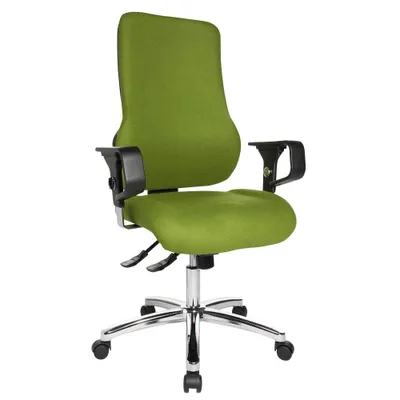 Produktbild von Topstar Bürostuhl Sitness 55, SD69X L55 Stoff grün, Gestell chrom