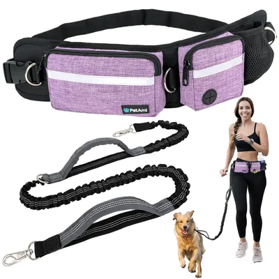 Produktbild von PetAmi Freihändige Hundeleine, Hundeleine, Gürteltasche zum Spazierengehen, Jogg