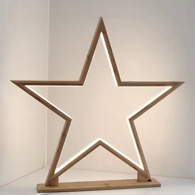 Obrázok produktu pre LED dekoratívna závesná poinsettia - 52 cm - bambusová závesná lampa Star Window Decoration