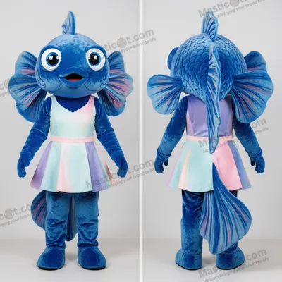 Immagine prodotto di Costume MASTICOT Gonfiabile a Forma di Pesce Betta Blu Azzurro