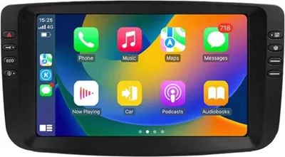 Produktbild von Autoradio mit Bluetooth und CarPlay für Fiat Linea Punto Evo (2012–2015) – Kompatibel mit Apple und Android – Stereoanlage – Navigationssystem – 2 GB RAM, 32 GB Speicherplatz