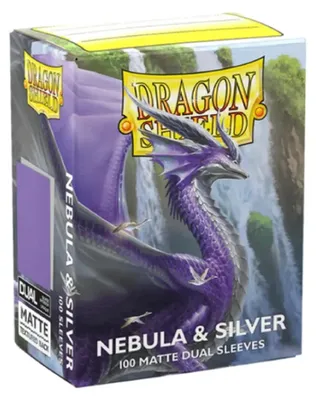 Produktbild von Dragon Shield Standard Size Dual Matte Sleeves - Nebula & Silver (100 Sleeves)