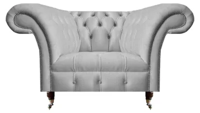Produktbild von Sessel Grau Polstermöbel Chesterfield Textil Möbel Wohnzimmer Sitz