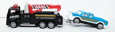 Produktbild von ABSCHLEPPWAGEN + Auto mit Rüchzug  Modellauto Modell Laster Truck Spielzeugauto Spielzeug 56 (Abschleppwagen mit Auto)