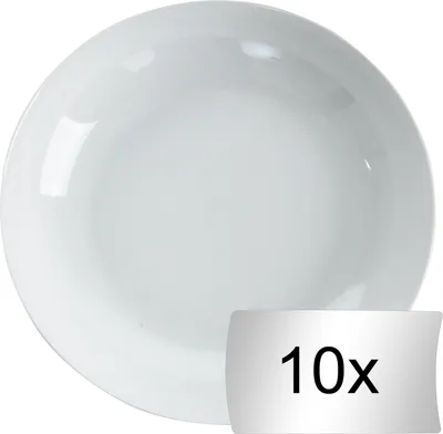 Produktbild von Suppenteller - Ø 20 cm - Weiß - Porzellan - 10er Set