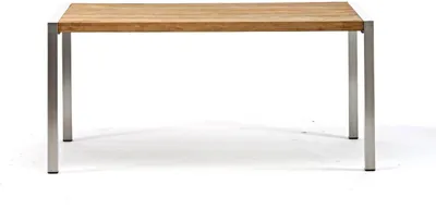Produktbild von Destiny Gartentisch MACAO Edelstahl, Teak-Tischplatte, 160x90x75cm