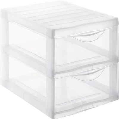 Produktbild von Famanu Aufbewahrungsschrank Orgamix 4219096096 - 2 Schubladen, A4, transparent