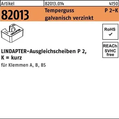 Produktbild von Ausgleichscheibe R 82013 GTW 40 P2 M 12 / 12,0 Temperguss galvanisch verzinkt