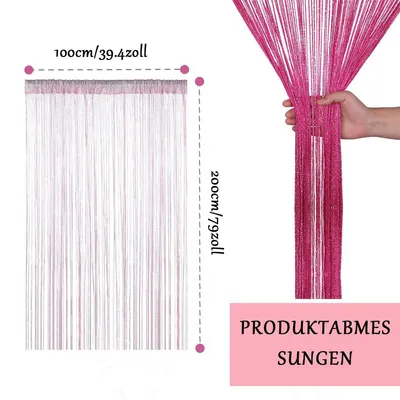 Produktbild von Drahtvorhang mit Glitzereffekt, 100 x 200 cm, Raumteiler, Fliegenschutz für Türen