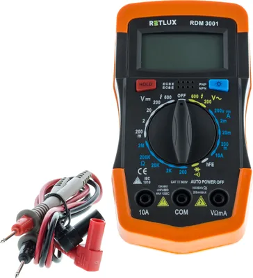 Obrázek produktu pro RETLUX RDM 3001 Multimetr digitální Retlux RDM 3001 s akustickou signalizací vč. 9V baterie