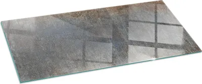 Obrázok produktu pre Sklenený podlahový panel 125x50 cm - Krbový panel - Krbový panel zo skla - Ochranné sklo - Ochranný panel proti iskrám - Sklenený podlahový panel protipožiarny - Tepelná ochrana - Ochrana podlahy zo skla - Abstraktný štruktúrovaný vzor