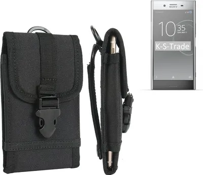 Produktbild von K-S-Trade Handyhülle kompatibel mit Sony Xperia XZ Premium Gürteltasche Holster Handytasche Gürtel Tasche Schutzhülle Robuste Handy Schutz Hülle