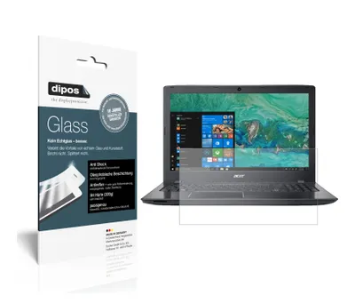Produktbild von 2x Schutzfolie für Acer Aspire E 15 Start matt - Anti-Shock 9H Folie dipos Glass Kunststoffglas