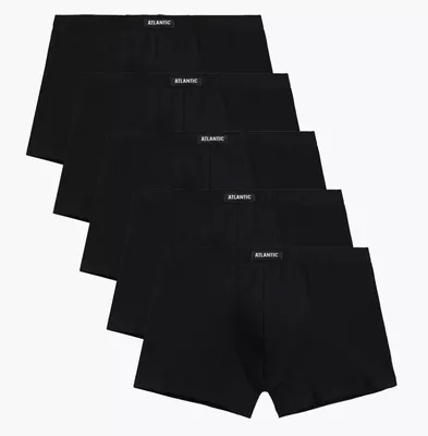 Produktbild von Boxershorts 5er-Pack Atlantic Schwarz Hochwertige Baumwolle XL