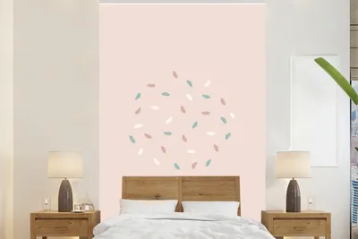 Produktbild von MuchoWow® Fototapete für Wohnzimmer oder Schlafzimmer Wandtapete Vinyl Motivtapete Sommer - Muster - Pastell - 195x300 cm - Das Hintergrundbild