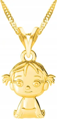 Image de S925 Collier pendentif fille, plaqué or