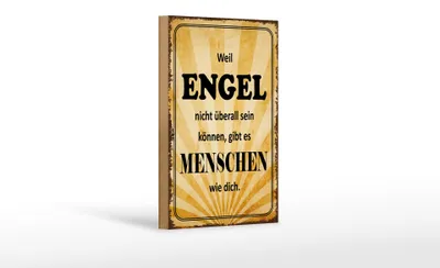 Produktbild von Holzschild Spruch 12x18cm weil Engel nicht überall sein