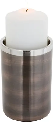 Image de VITO Porte-bougies - bronze - inox - h. 15cm x d. 10cm
