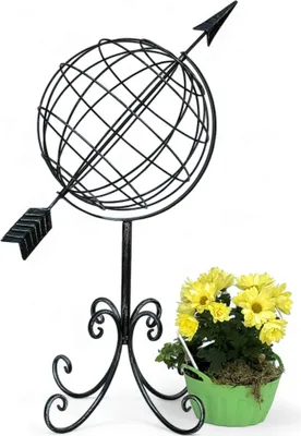 Produktbild von DanDiBo Sonnenuhr Garten Metall Globus 101806 Modern Stehend Sonnenuhr aus Schmiedeeisen 72 cm Gartenuhr Gartendeko