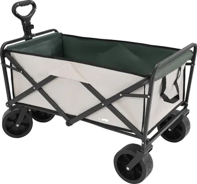 Obrázek produktu pro Skládací ruční vozík, nosnost 115 kg, odolná konstrukce, khaki